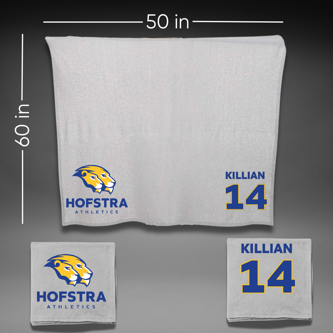 Hofstra University Lacrosse (M) Gray Blanket - #14 Roan Killian