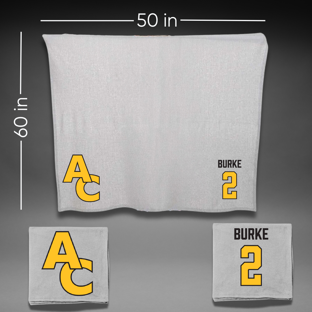 Adrian College Lacrosse (M) Gray Blanket - #2 Sam Burke