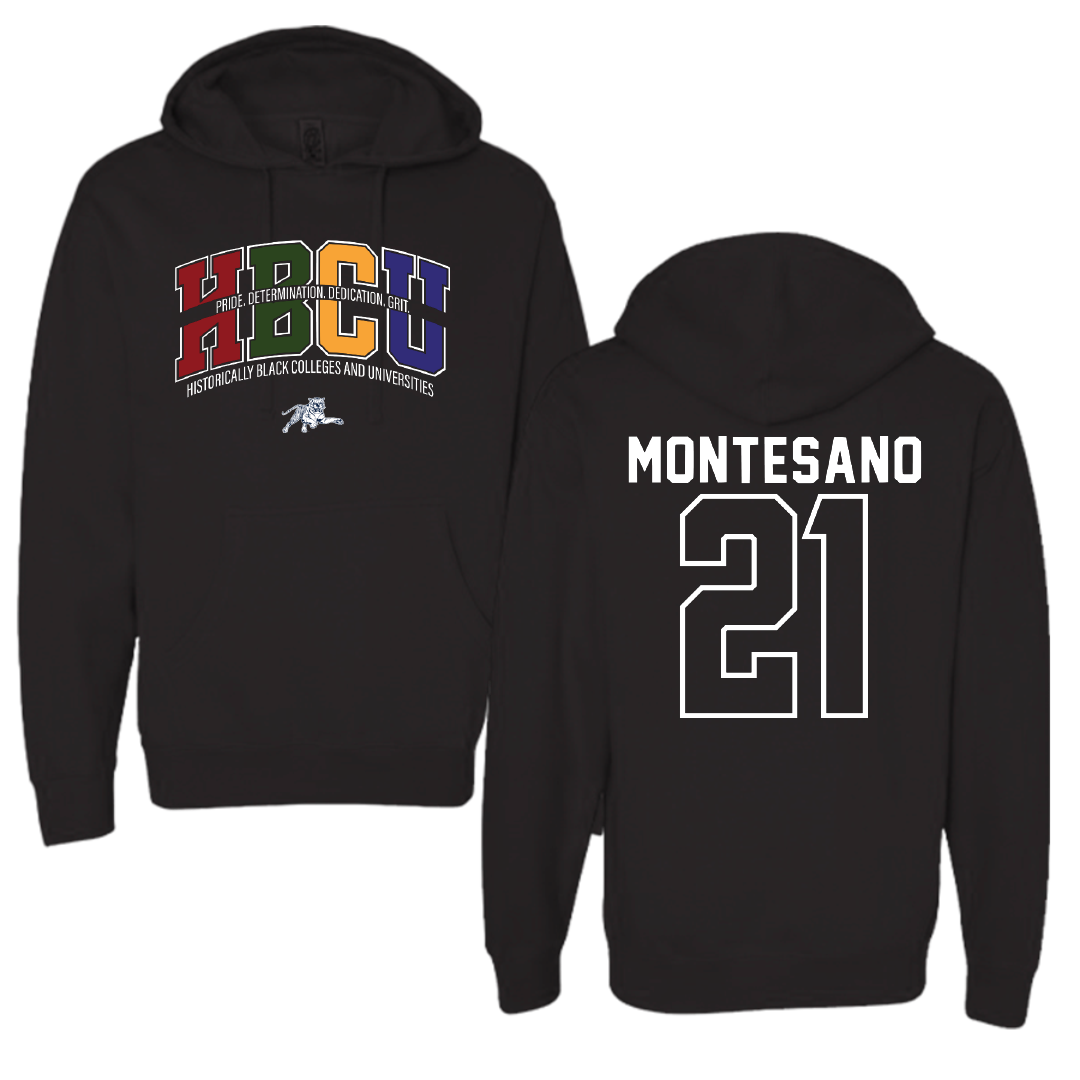 Jackson State University Baseball Black HBCU Hoodie - #21 Lenny Montesano