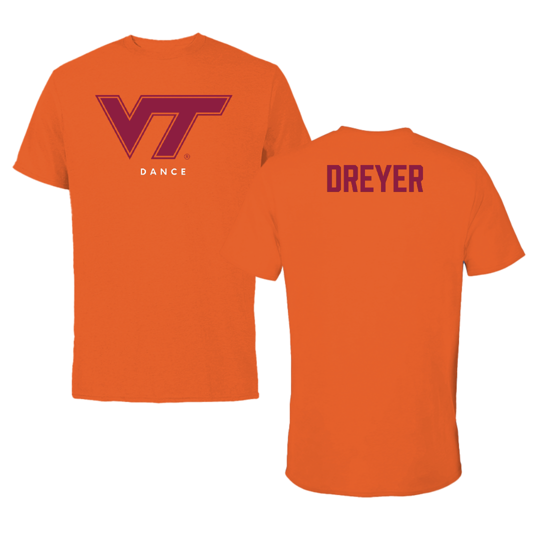 Virginia Tech Dance True Orange Tee - Sophia Dreyer