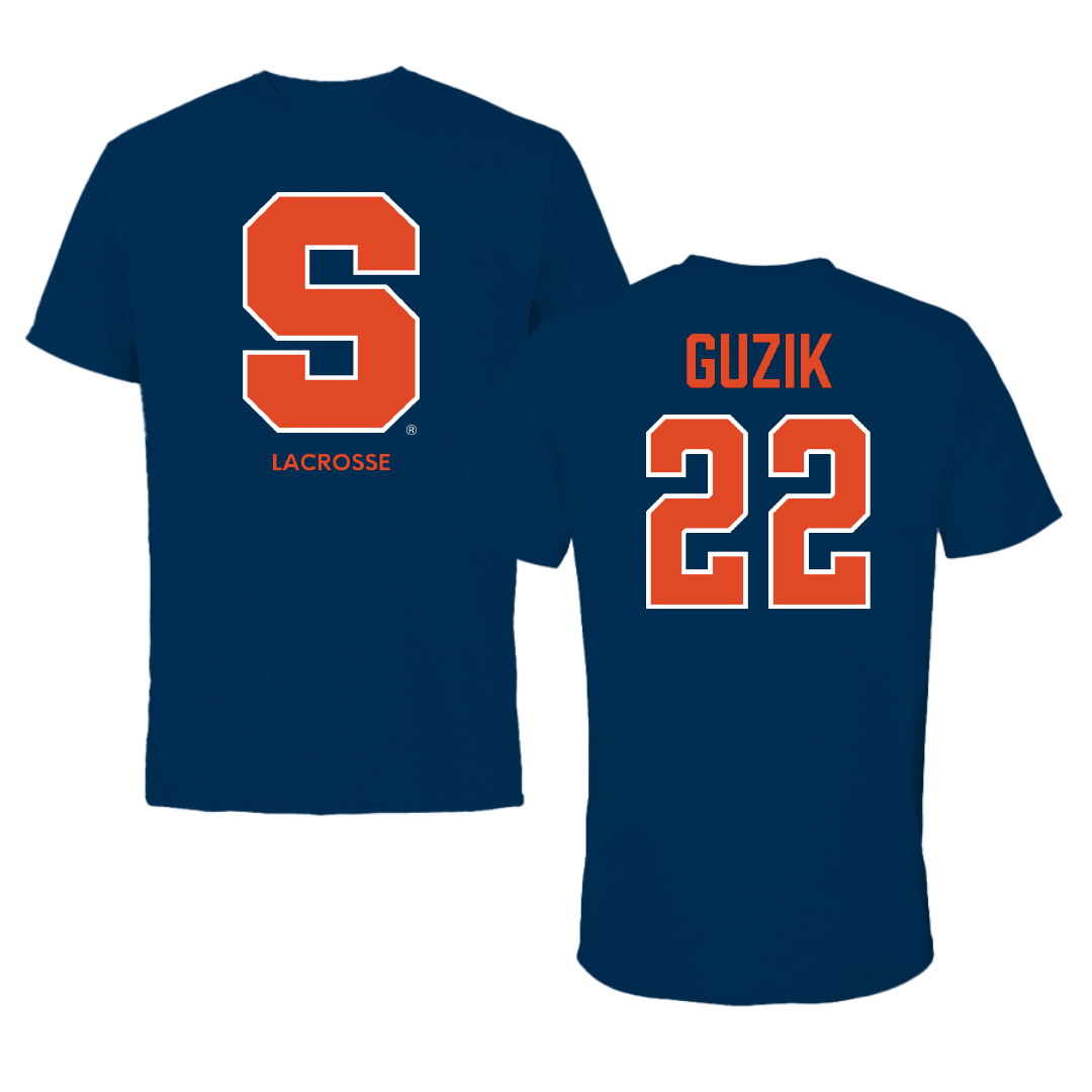 Syracuse University Lacrosse (W) Navy Primary Performance Tee - #22 Molly Guzik