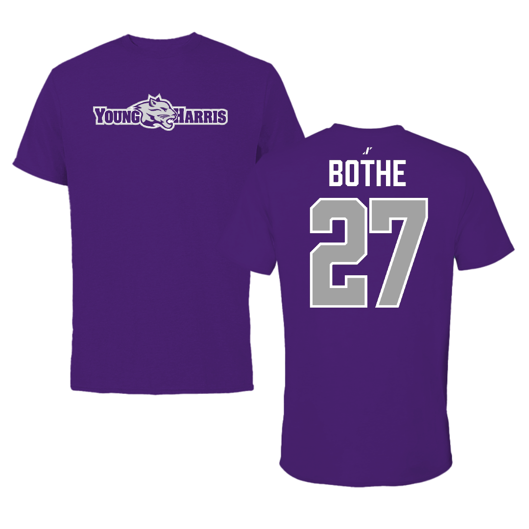 Young Harris College Soccer Purple Tee - #27 McKenna Bothe