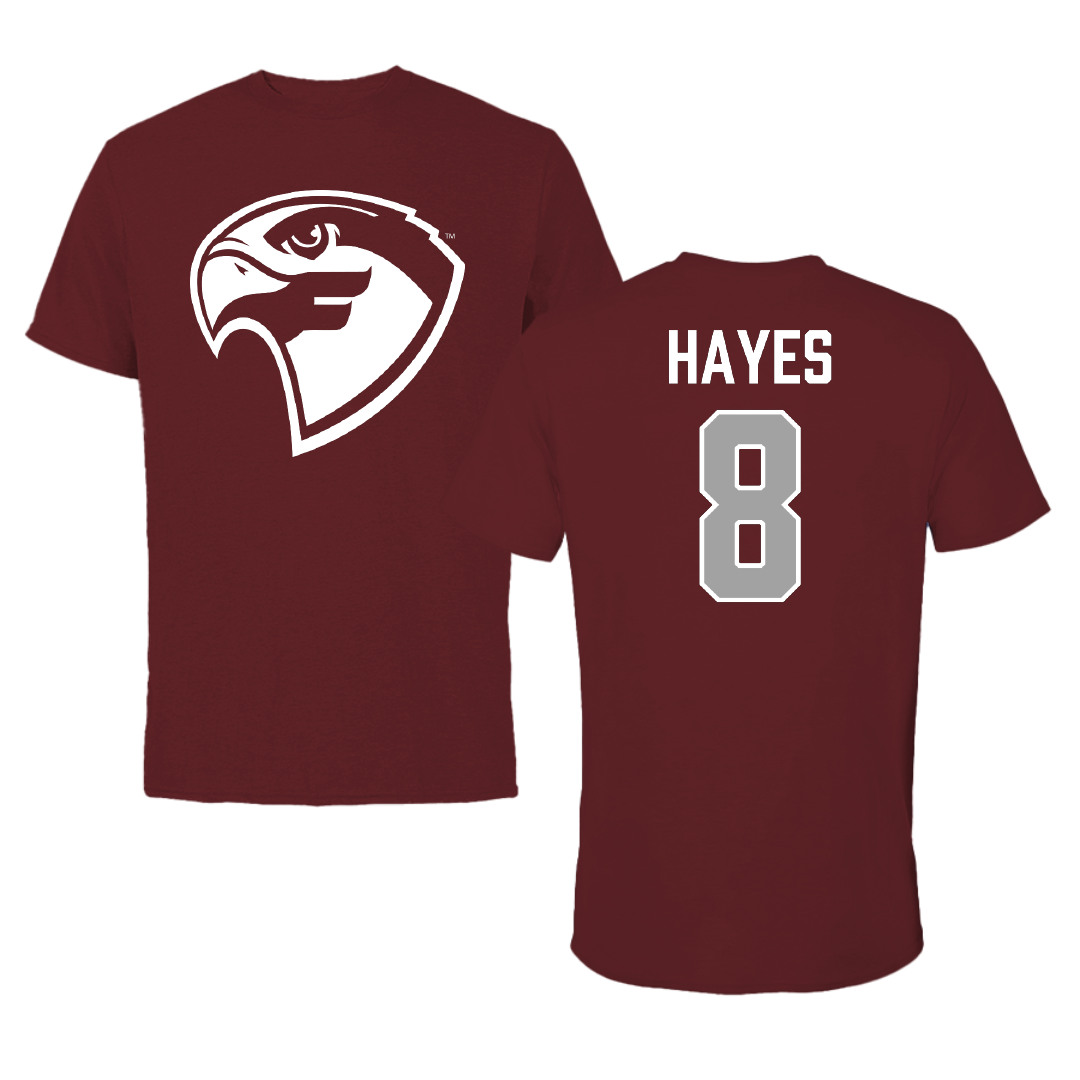 Fairmont State University Football Maroon Performance Tee - #8 Jayson Hayes
