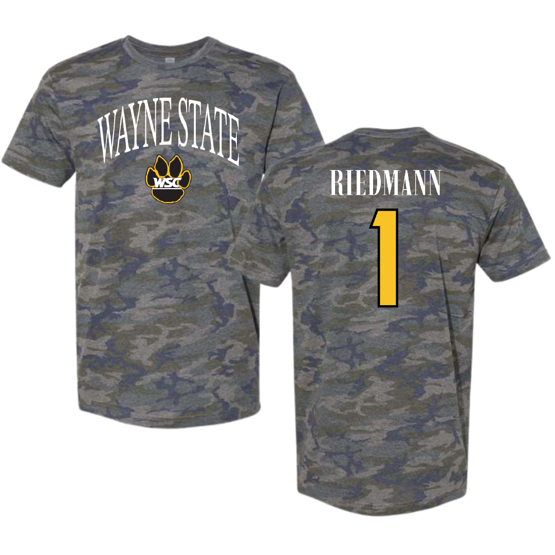 Wayne State College (Nebraska) Rugby Vintage Camo Tee - #1 Adeline Riedmann