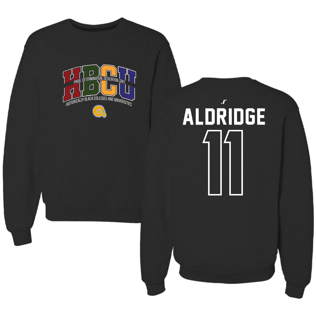 Albany State University Basketball Black HBCU Crewneck - #11 Gshan Aldridge