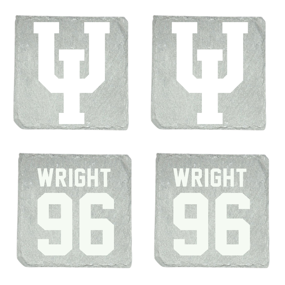 Upper Iowa University Football Stone Coaster (4 Pack)  - #96 Logan Wright