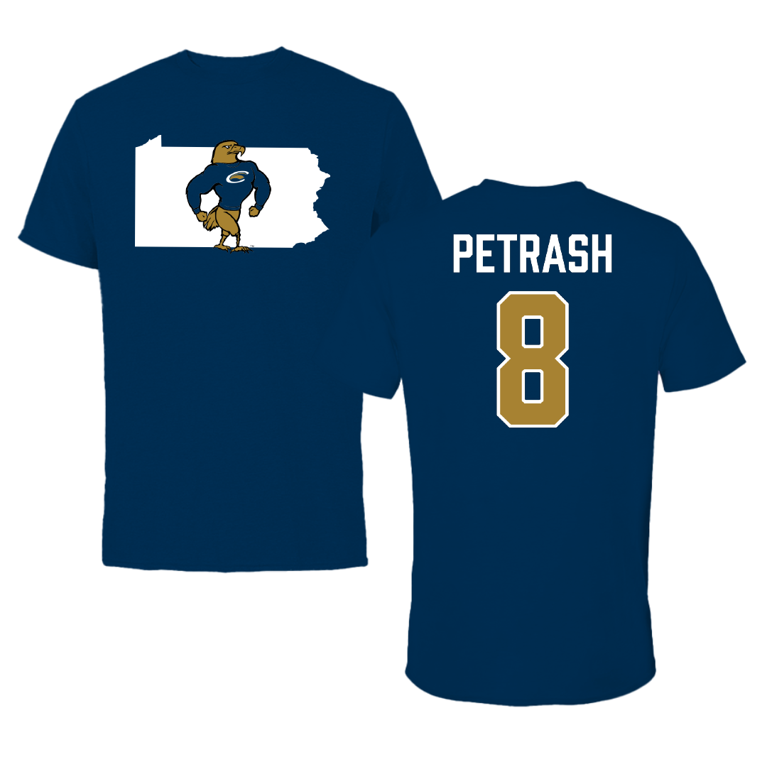 PennWest Clarion Softball Navy State Tee - #8 Sophie Petrash