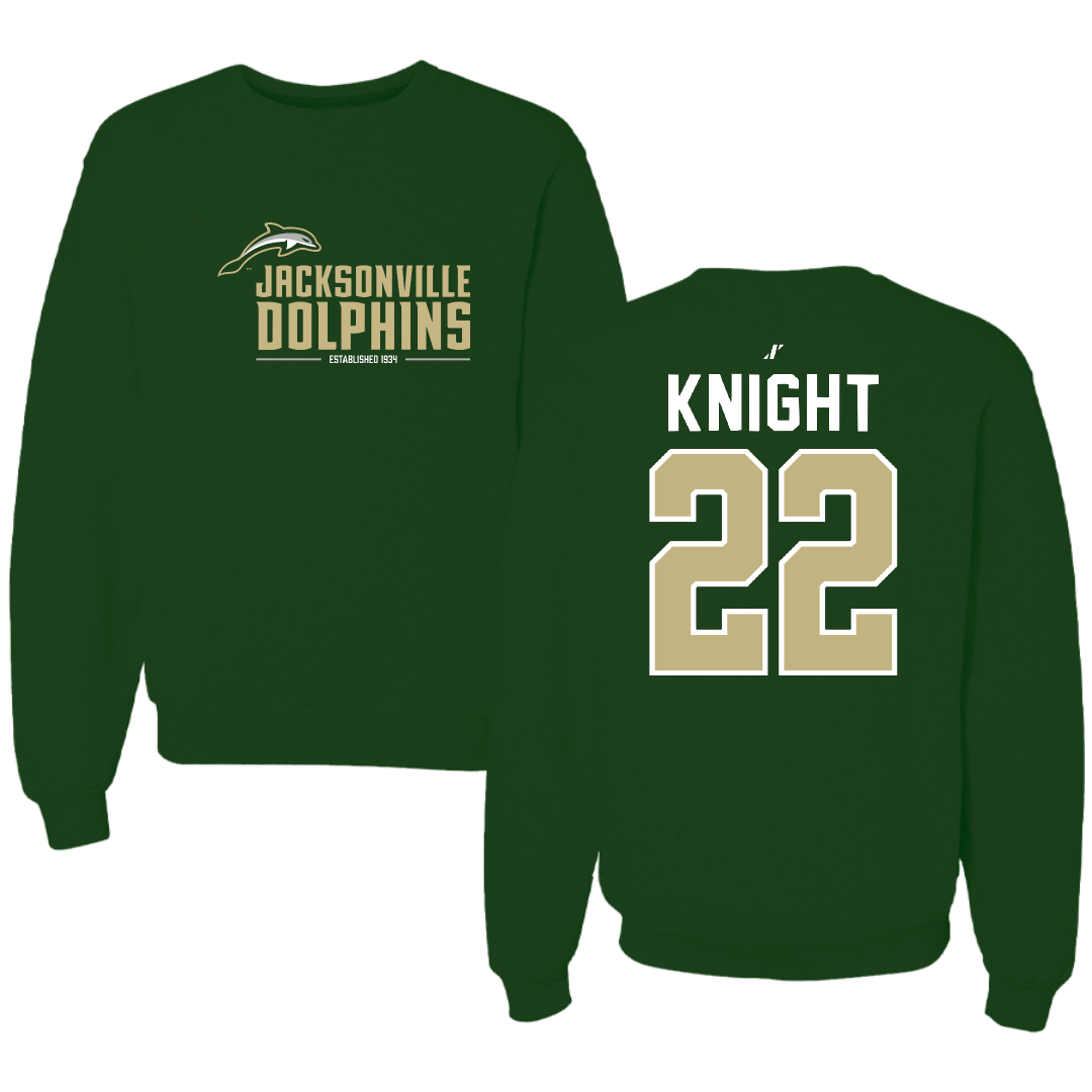 Jacksonville University Basketball Forest Green General Crewneck - #22 Mariah Knight