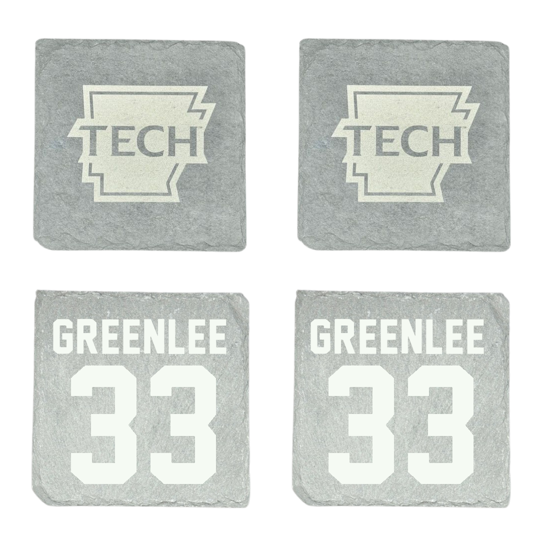 Arkansas Tech University Baseball Stone Coaster (4 Pack)  - #33 Ashton Greenlee