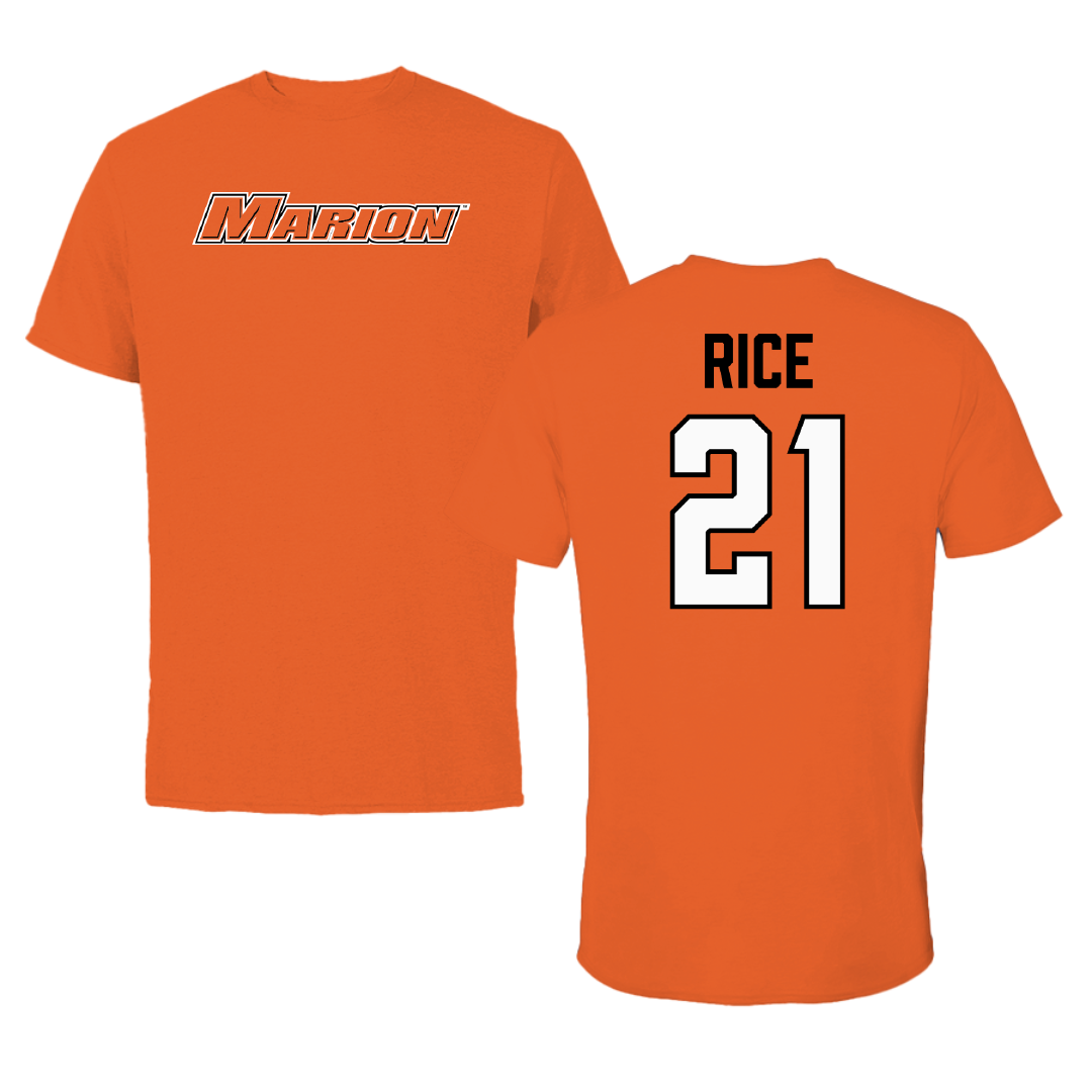 Marion Military Institute Softball Orange Tee - #21 Emily Rice