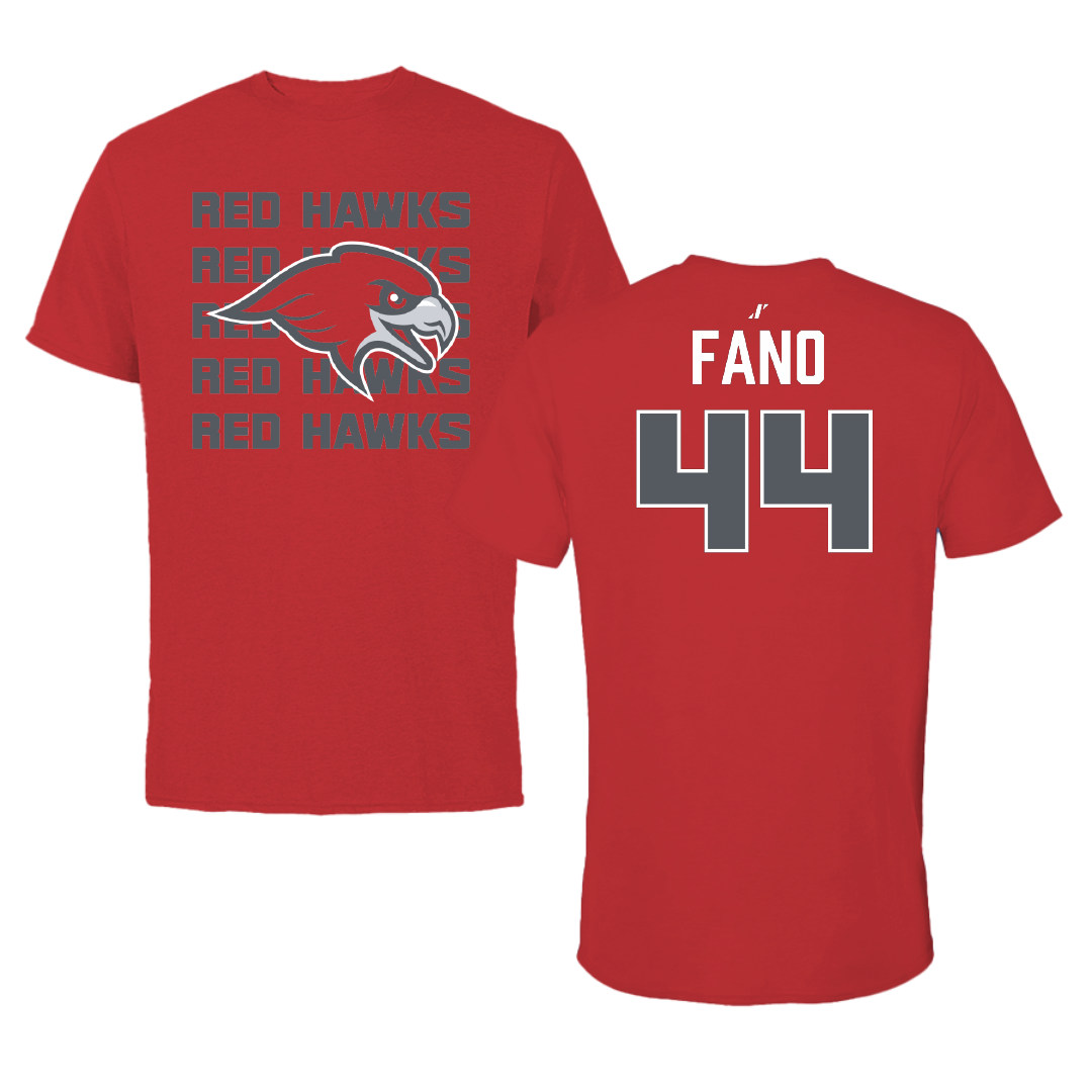 Montclair State University Football Red General Tee - #44 Mike Fano