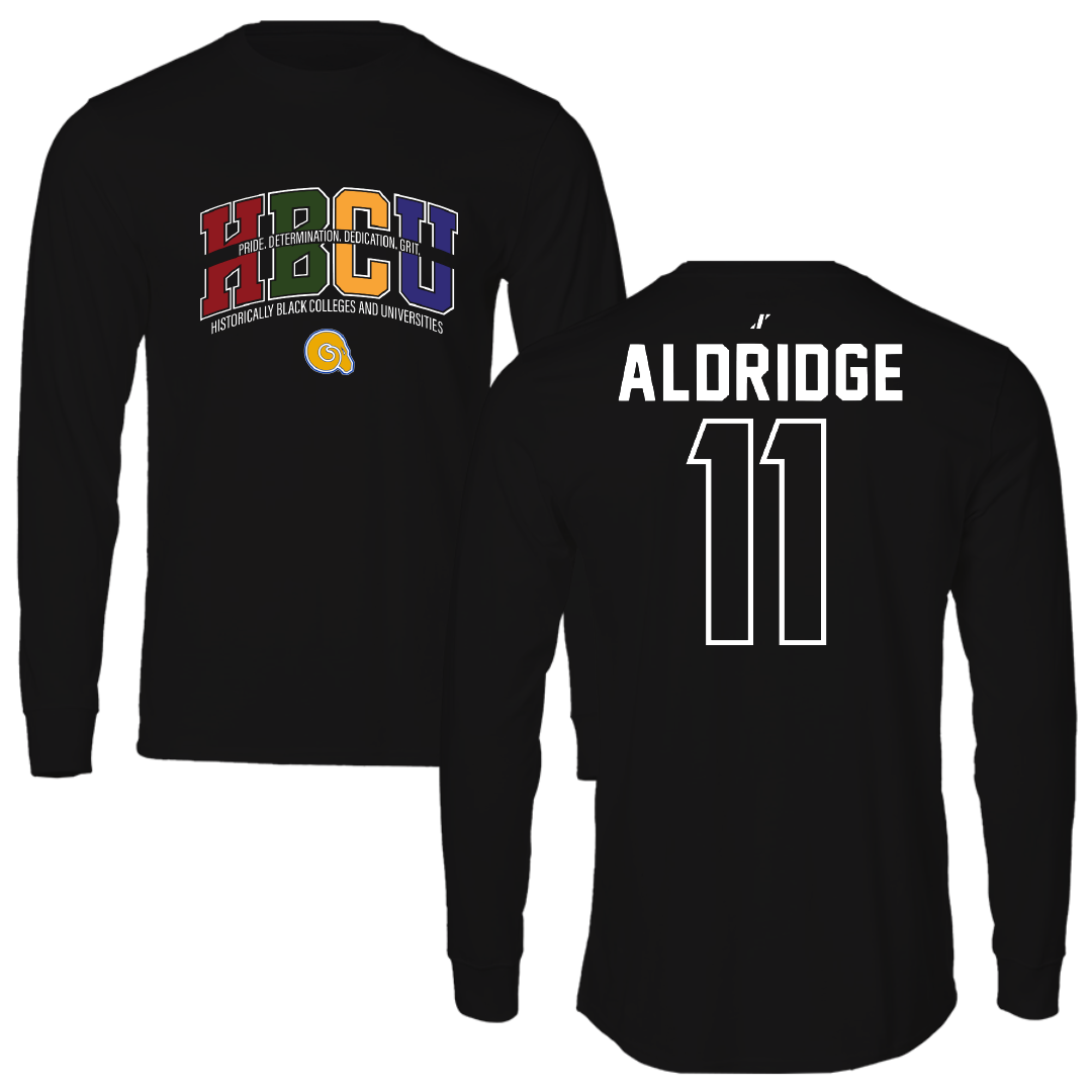Albany State University Basketball Black HBCU Long Sleeve - #11 Gshan Aldridge