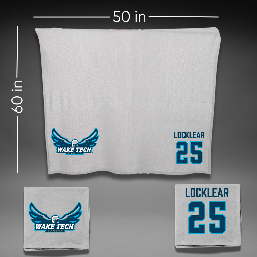 Wake Tech Community College Basketball (W) Gray Blanket - #25 Tanzania Locklear