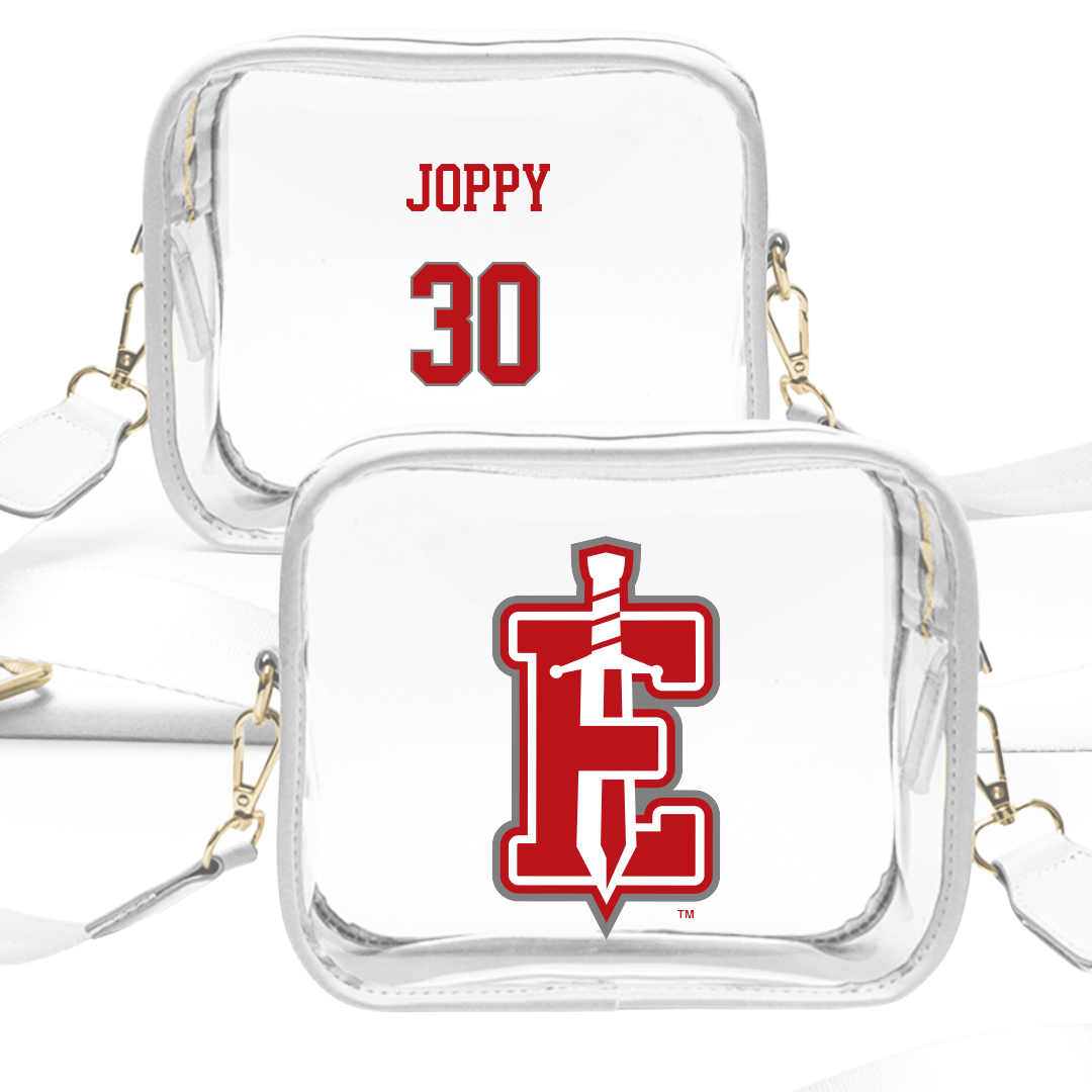 PennWest Edinboro Football White Clear Stadium Bag - #30 Shamarr  Joppy