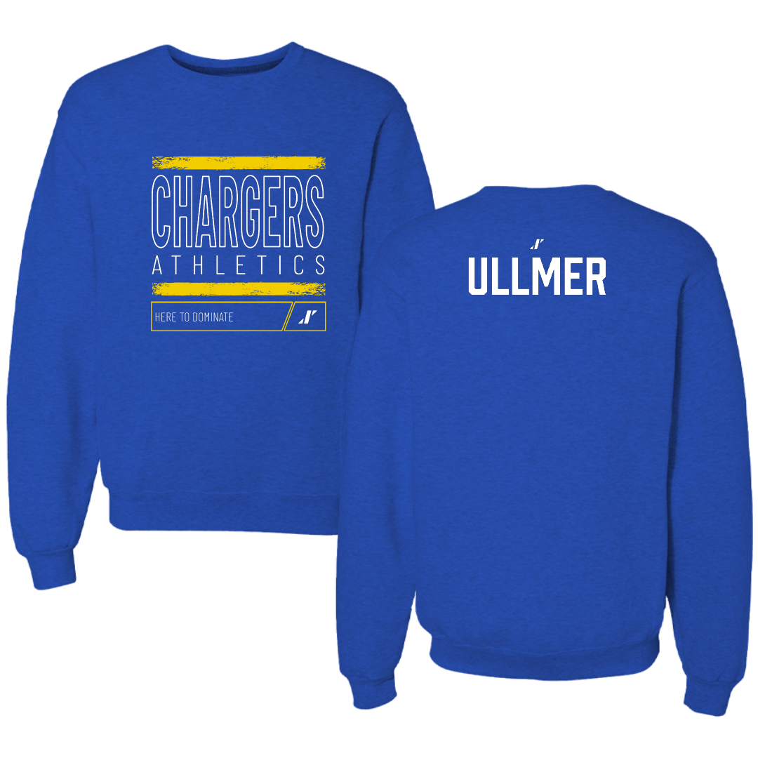 Edison State Community College Bowling (M) Blue Dominate Crewneck - Josh Ullmer