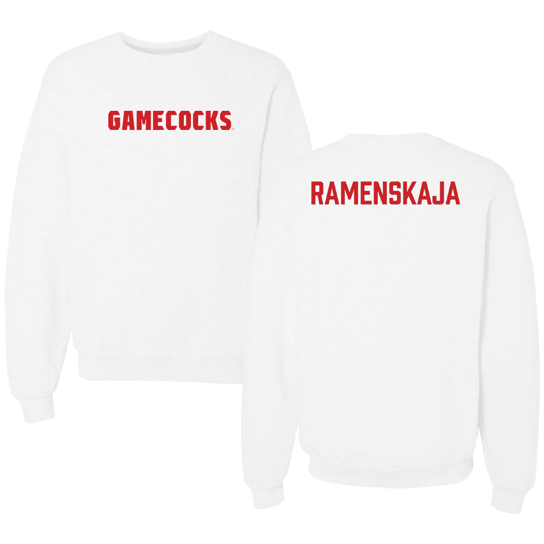 Jacksonville State University Tennis White Crewneck - Polina Ramenskaja