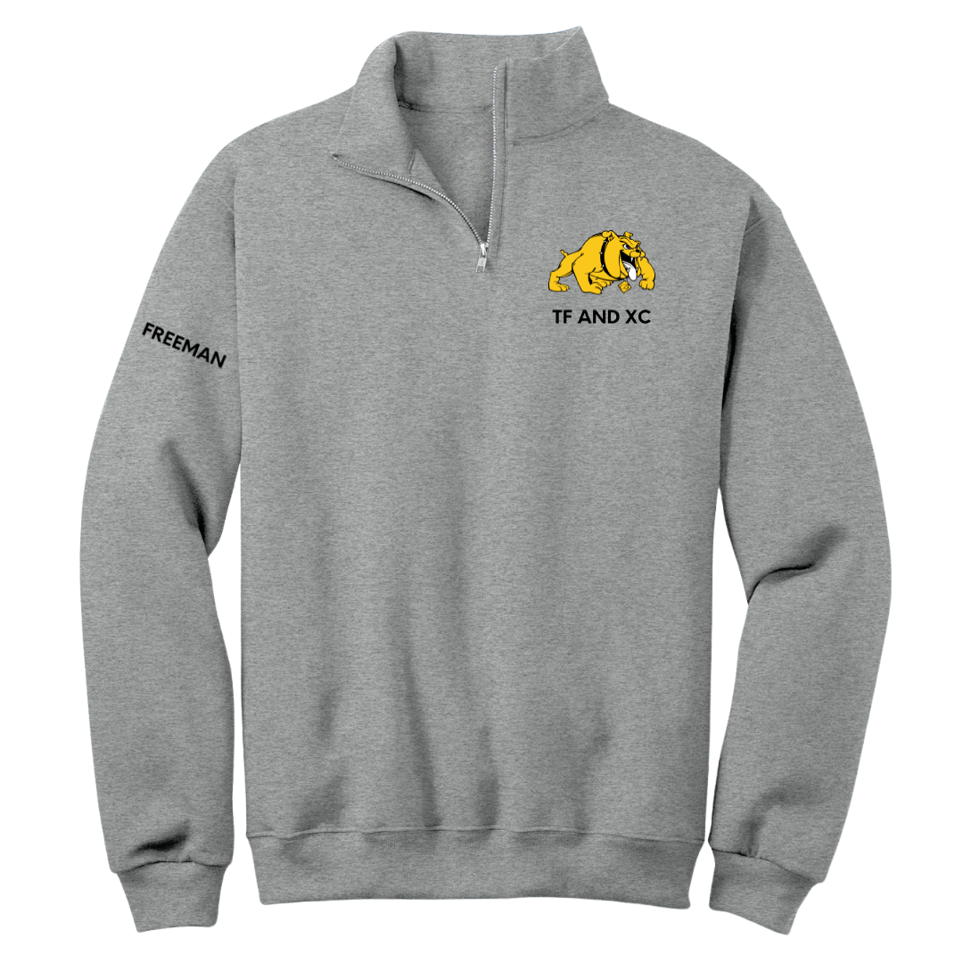 Bowie State University TF and XC Sport Gray Quarter-Zip - Brandon Freeman