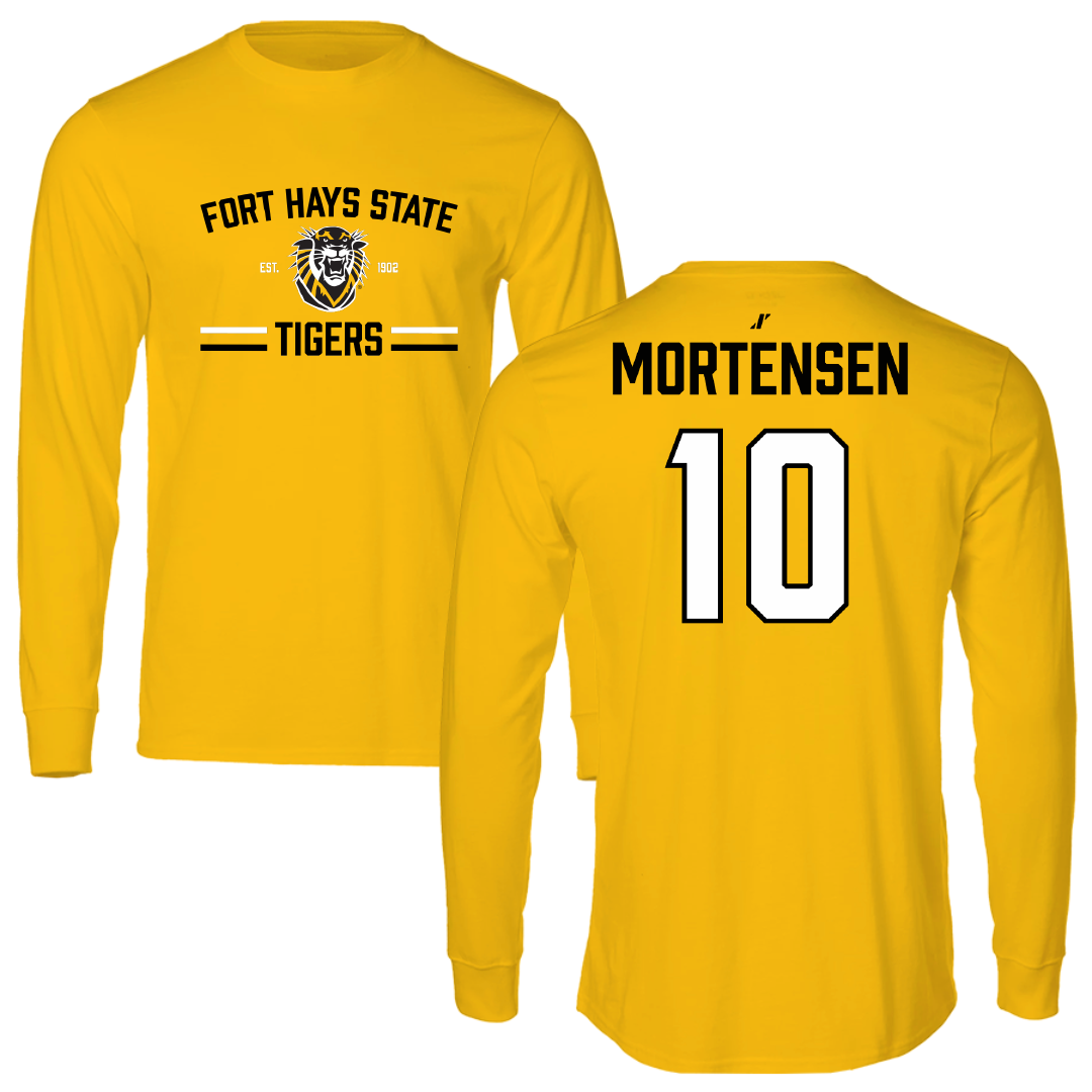 Fort Hays State University Basketball (W) Gold General Performance Long Sleeve - #10 Olivia Mortensen
