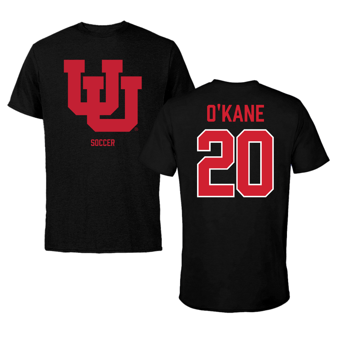 University of Utah Soccer (W) Black Performance Tee - #20 Katie O'Kane