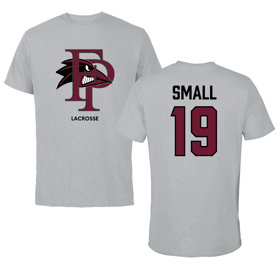 Franklin Pierce University Lacrosse (M) Sport Gray Tee - #19 Andrew Small