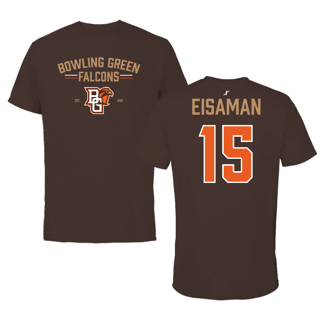 Bowling Green State University Basketball (M) Brown General Tee - #15 Ryan Eisaman