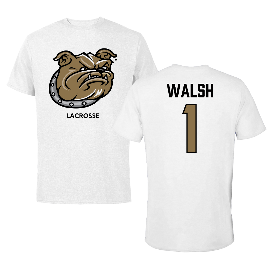 Bryant University Lacrosse (M) White Tee - #1 Patrick Walsh
