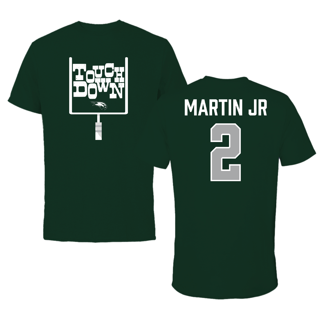 Wagner College Football Forest Green Touchdown Performance Tee - #2 Sam Martin Jr