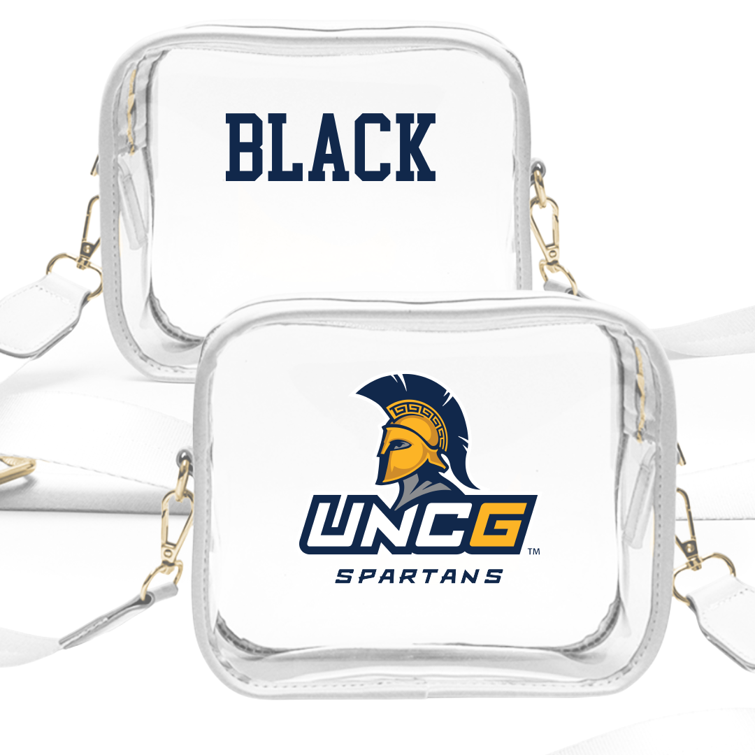 UNC Greensboro Tennis (M) White Clear Stadium Bag - Andrew Black