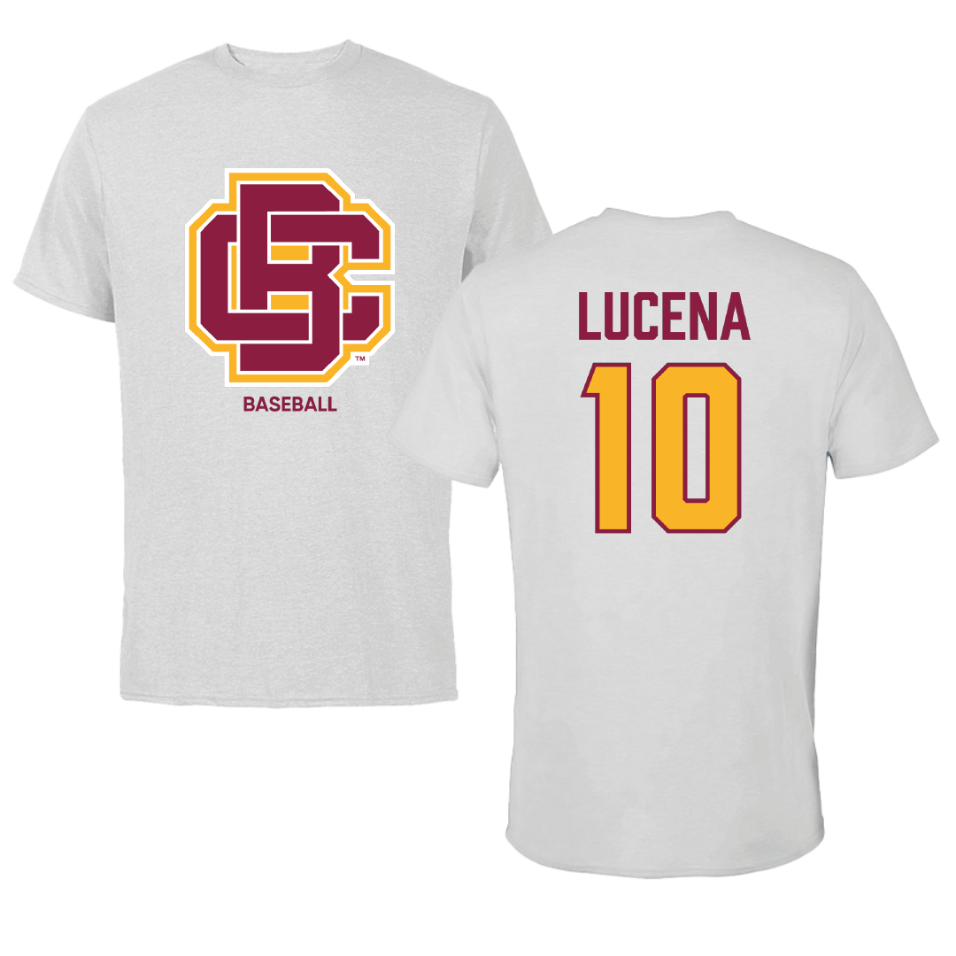 Bethune-Cookman University Baseball Light Gray Performance Tee - #10 Maikol Lucena