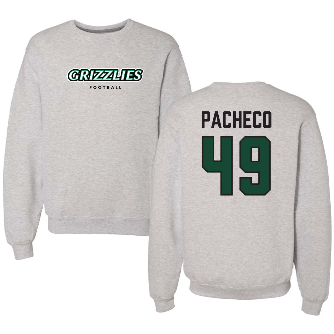 Adams State University Football Gray Grizzlies Crewneck - #49 Quinton Pacheco