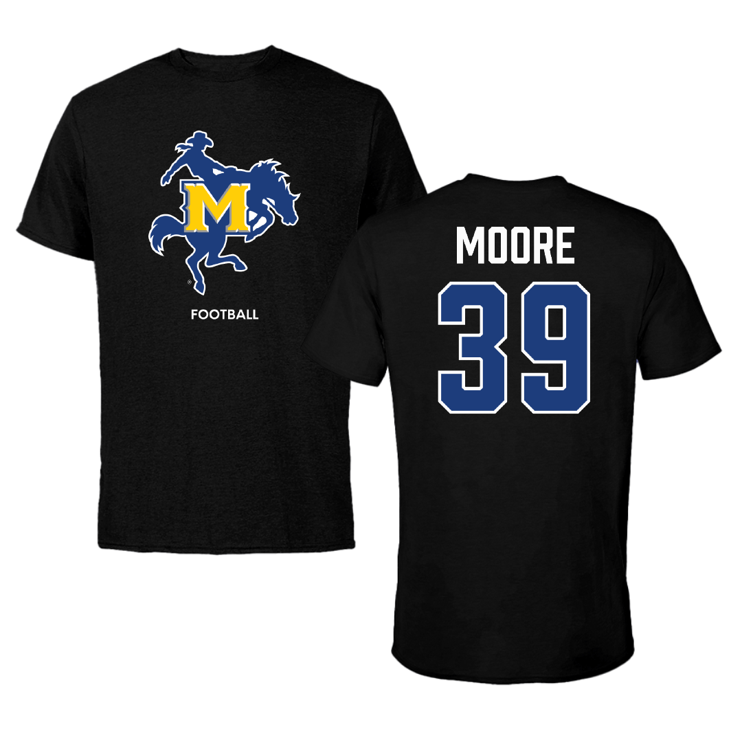 McNeese State University Football Black Tee - #39 Braylon Moore