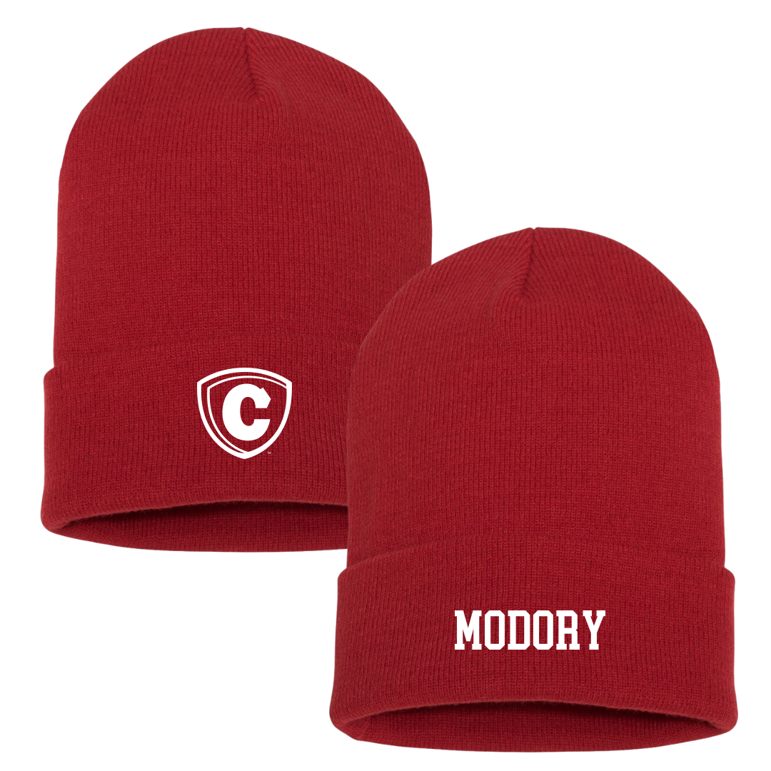 Carthage College Baseball Red Beanie - #13 Wyatt Modory
