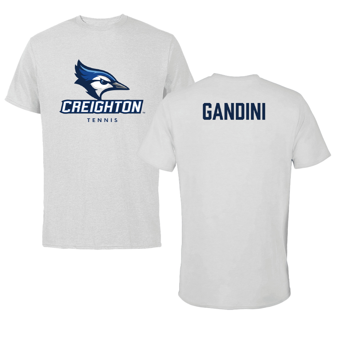 Creighton University Tennis Light Gray Performance Tee - Alejandro Gandini
