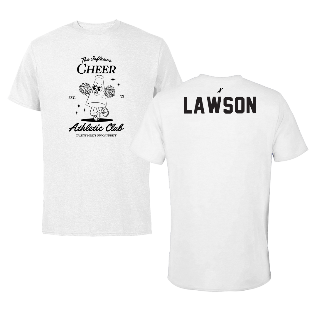 Cheer White Influxer Athletic Club Tee - Genna Lawson