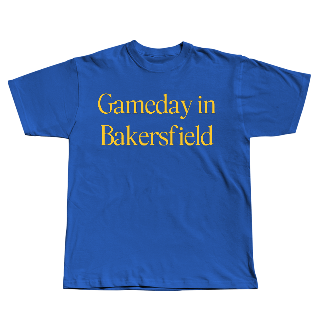 California State University-Bakersfield Softball Blue Gameday Tee - #00 Brynn Close