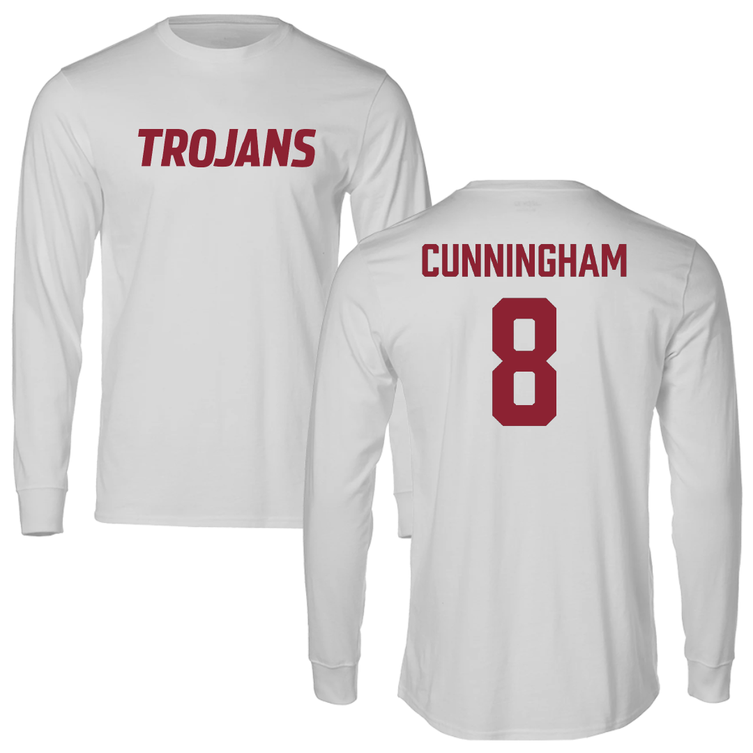Troy University Softball Light Gray Long Sleeve - #8 Ella Cunningham