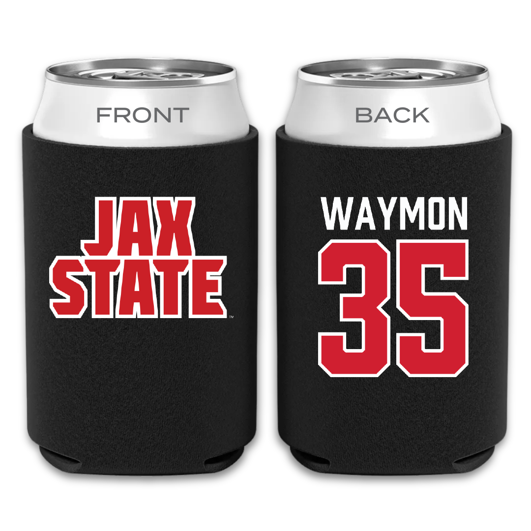 Jacksonville State University Football Black Can Cooler - #35 Ty Waymon