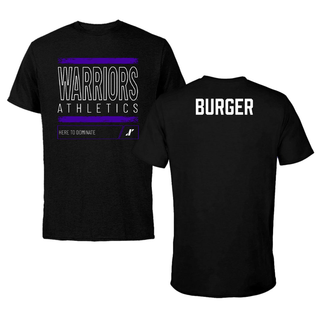 Winona State University Tennis Black Dominate Performance Tee - Ally Burger