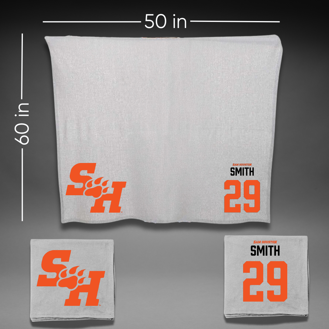 Sam Houston State University Football Gray Blanket - #29 Lyric Smith