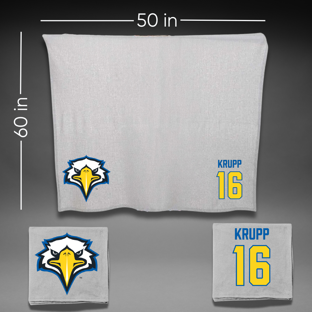 Morehead State University Baseball Gray Blanket - #16 Kyle Krupp