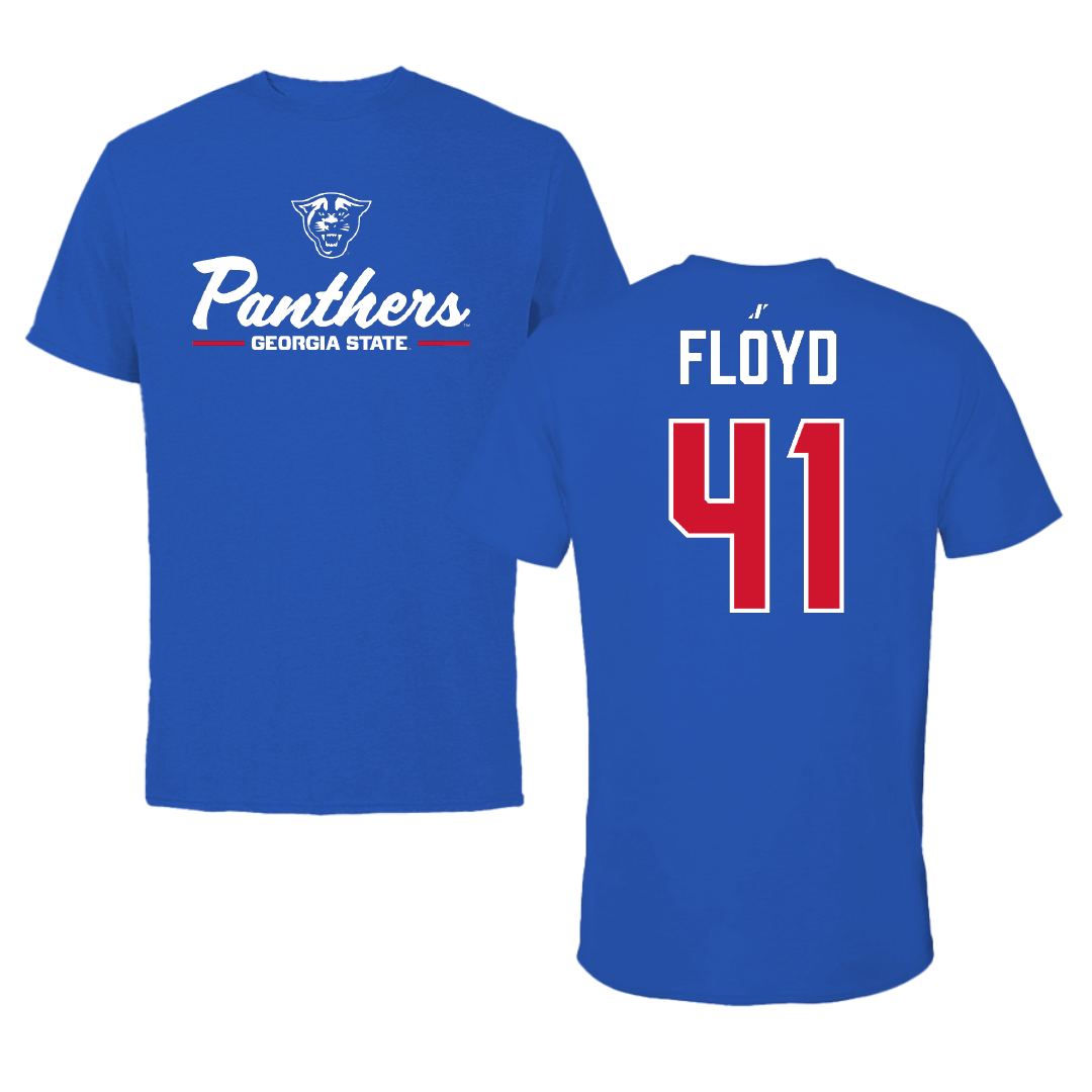 Georgia State University Football Blue General Tee - #41 Adrian Floyd