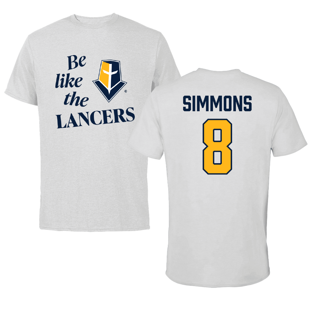 Mount Marty University Softball Light Gray Be Like Us Performance Tee - #8 Joslynn Simmons