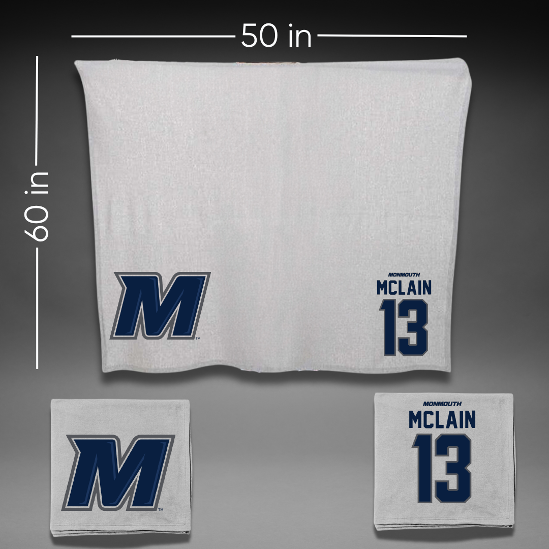 Monmouth University Softball Gray Blanket - #13 Kylee McLain