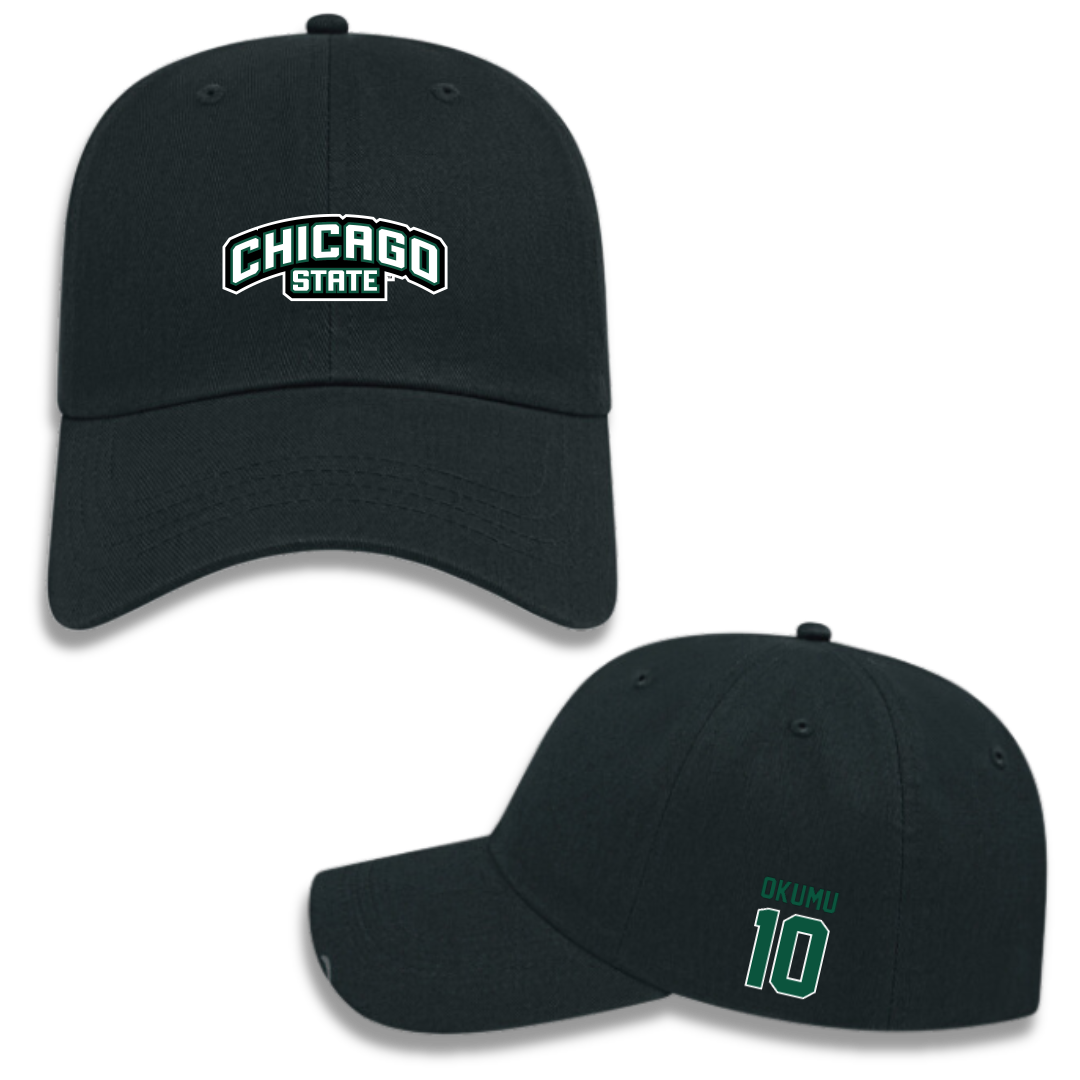 Chicago State University Soccer (M) Black Hat - #10 Bill Okumu
