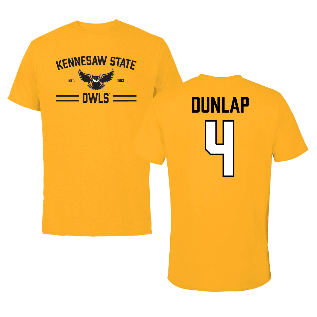 Kennesaw State University Lacrosse Gold General Tee - #4 Amber Dunlap