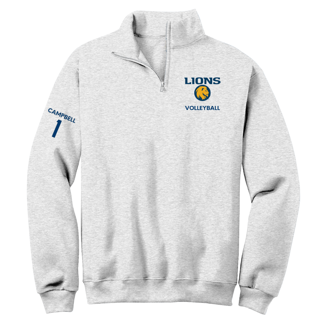 East Texas A&M University Volleyball (W) Light Gray Quarter-Zip - #1 Gracie Campbell