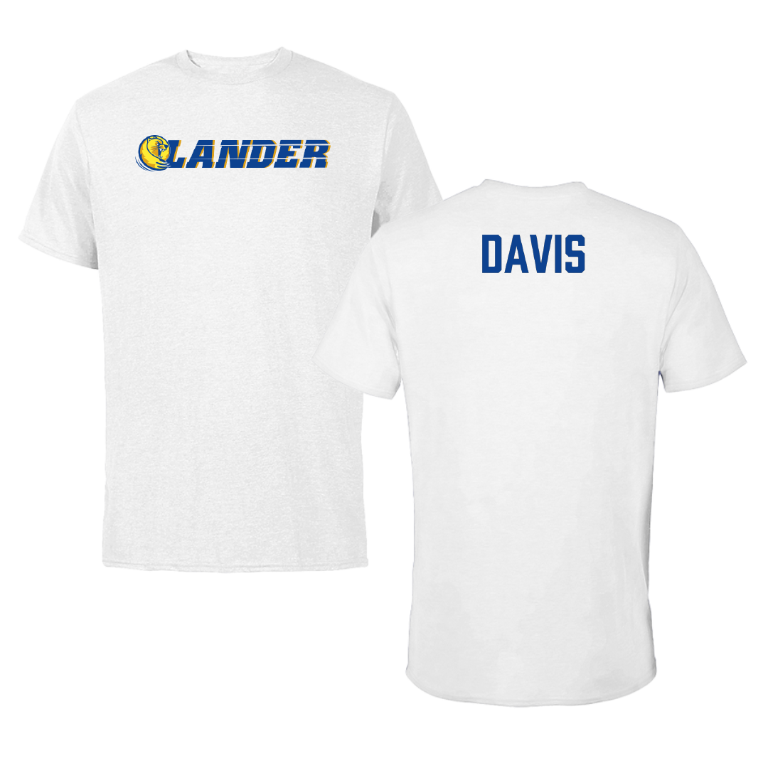 Lander University TF and XC White Tee - Micah Davis
