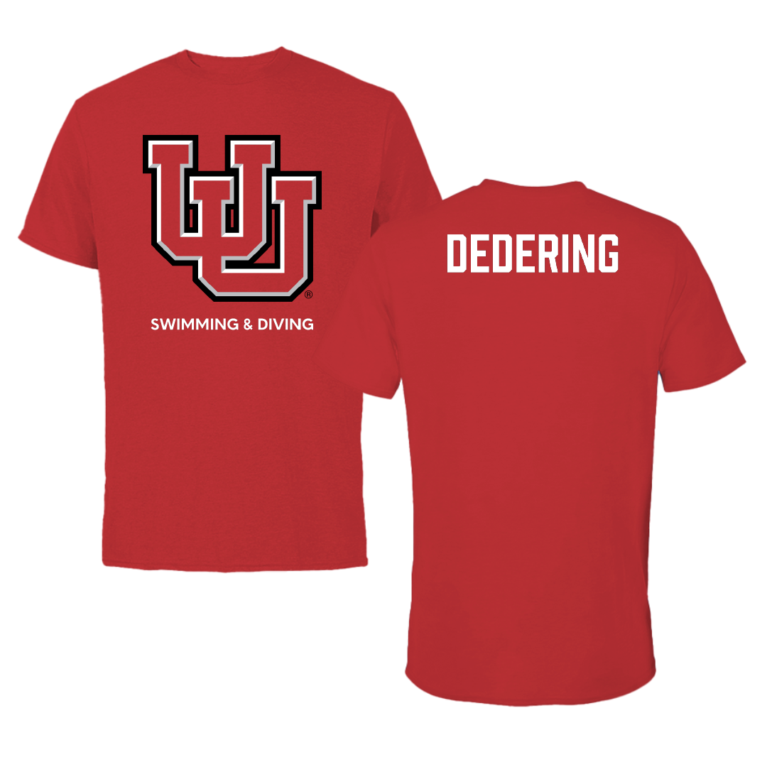 University of Utah Swimming & Diving Red Tee - Matthew Dedering