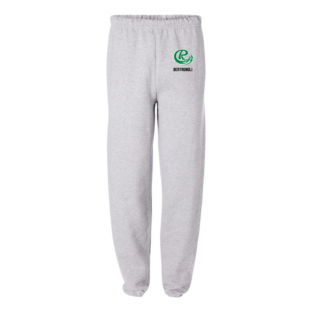 Roosevelt University Volleyball (M) Light Gray Sweatpants - #14 Martino Bertagnoli