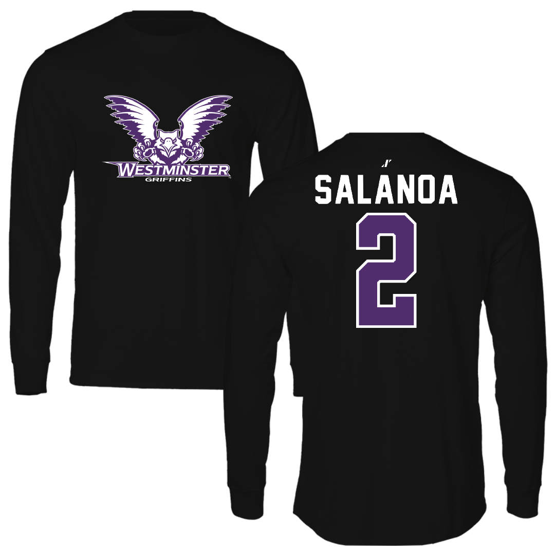 Westminster University (Utah) Soccer Black Long Sleeve - #2 Xevani Salanoa